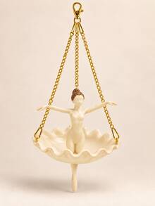 Ballerina Shaped Hanging Planter, Elegant Dancer Design Hanging Flower Pot, Decorative Hanging Basket, Suitable For Porch, Patio, Garden, Outdoor Seasonal Yard Decoration - Multi-color - View 13