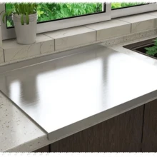 1pc Stainless Steel Cutting Board, Durable And Mold-Resistant, Essential Kitchen Tool For Home Cooks And Cooking Enthusiasts. Suitable For Cutting Meat, Cheese, Bread, Vegetables And Fruits, Also A Great Home Gift - Silver - View 3