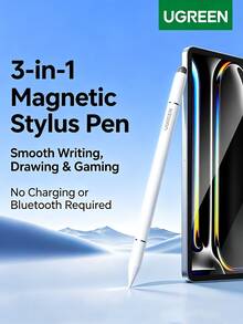 UGREEN LP952 Capacitive Stylus Touch Screen Pen Universal Magnetic Stylus For IPad, Huawei, Apple, Xiaomi, Android, Honor, Switch - White - View 1