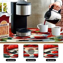1pc Dish Drying Mat, Coffee Machine Mat, Santa Claus Pattern Dish Drying Mat, Desktop Absorbent Protective Pad, Suitable For Holiday Table Kitchen Winter Scenes, Multi-Purpose Drying Mat, Home Gift, Desktop Decoration - XYLSD-1130 - View 10