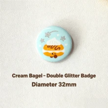 Cute Cartoon Dessert Pattern Round And Square Tin Badge Brooch, Sweet Pudding Croissant Waffle Design, Aesthetic Decorative Lapel Pin, Backpack Clothing Bag Accessory, Gift For Girls - A - View 9
