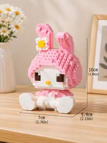 3 Styles Sanrio Building Block Set, My Melody, Hello Kitty, Kuromi Building Blocks, Assembly Building Block Toys, Suitable For Teenagers, DIY Assembly Educational Toys, Desktop Decor, Office, Home Decor, Collection Display Decor, Creative Gift For Girls, Students, Birthday Holiday Gift Choice, Back To School, Halloween, Christmas - Multicolor - View 7
