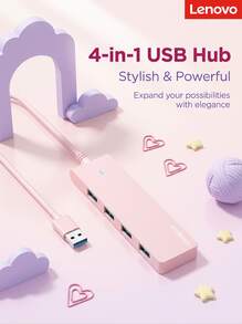 Lenovo Thinkplus USB 2.0 Hub 4-Port High-Speed Docking Station Type-C Powered Stable Connection For High-Power Devices Compatible With Phone/Tablet/Laptop - View 12