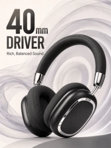 B35s Over-Ear Bluetooth 5.3 Headphones, Foldable & Rotating Design, Telescopic Metal Texture, Stereo Sound & Volume Control, Long Standby, AUX/Wireless Dual Modes, Type-C Charging, Compatible With Smartphones, Tablets & PCs - View 7