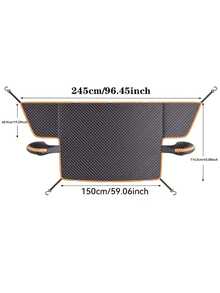 Thickened Magnetic Car Snow/Sun Shade Cover (Semi-Cover Style) For Windshield And Roof; Provides Protection Against Snow And Frost; Suitable For Most Vehicles. - A - View 7