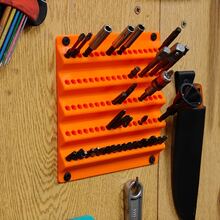 100-Slot Wall-Mounted Bit Storage Rack, Hex Bit Holder Compatible With 6.3mm Bits, Screwdriver Tool Organizer For Home Garage - A - View 10
