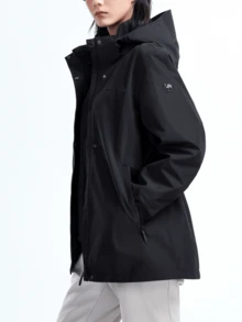 CAMEL CROWN Women's Waterproof Warm Fleece Lined Hooded Snowboard Ski Jacket Winter Coat - Phantom Black - View 3