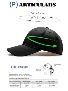 1 Unisex Letter Embroidery Baseball Cap Outdoor Adjustable Sun Protection Casual Hat Suitable For Spring And Autumn Travel Beach Vacation - Black - View 4