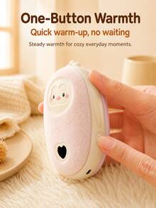 Portable Rechargeable Hand Warmer, Compact Rechargeable Handheld Heater, Cute Winter Pocket Warmer, Gift For Women And Girls - Normal - View 6