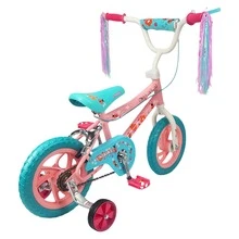 THE BABY SHOP Bicicleta Infantil Rodada 12 con Ruedas de Entrenamiento y Asiento Ajustable Unibike para Niños 4-6 Años - Rosa - Ver 3