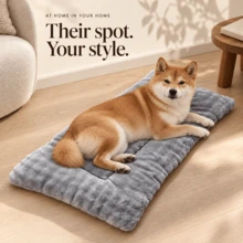 Pet Cat Dog Bed All Season Thickened Comfortable Plush Pet Bed Pad Removable Washable Durable Anti-Slip Dog Bed Sofa Cushion - Grey - View 4