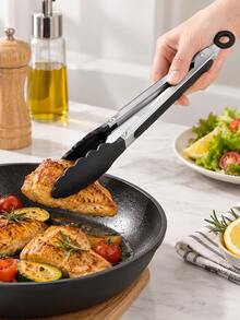 4pcs/2pcs/1pc Stainless Steel Kitchen Tongs With Silicone Tips, Heat Resistant Food Clips, Suitable For Grilling, Cooking, BBQ, Salad, Baking And Kitchen Use, Non-Slip Cooking Tools - Multicolor - View 14