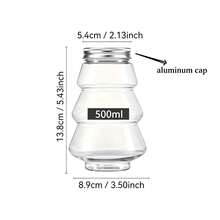 Christmas Tree Transparent Plastic Storage Jar, Holiday Gift Packaging Bottle, Reusable Candy Cookie Nut Juice Beverage Container, Sealed Plastic Storage Canister, Christmas Party Favor - Multicolor - View 5