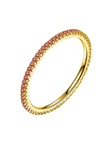 1pc Zirconia Sparkling Ring, Women's Classic Transparent Shiny Ring, Vintage Style, Can Be Used As Finger Accessory Or Gift - Ring - View 64