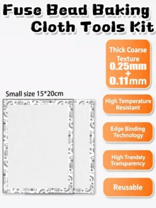 8pcs/Set - Thick Textured Heat Transfer Paper, Rainbow Glitter Iron-On Fabric, Heat Resistant And Reusable, Suitable For DIY Fuse Bead Art And Crafts - Multicolor - View 14