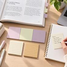 5pcs/Set 7.5cm Square Sticky Notes, 3pcs Waterproof PET Transparent Notes + 2pcs Lined Paper Notes, Self-Adhesive Memo Pads For Study And Office - one-size - View 3