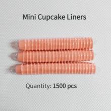 Pink Mini Cupcake Liners; Greaseproof Paper Muffin Liners; Disposable Mini Cupcake Cups; Suitable For Baking Paper Cups And Muffin Cups Packaging; Suitable For Cake And Candy Making; Suitable For Holidays, Weddings, Valentine's Day And Various Anniversaries. - Pink Mini Cupcake Liners - View 16