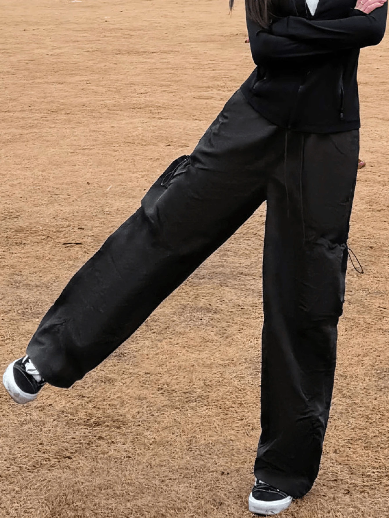 CAMEL CROWN Women's Casual Pants, High Waisted Straight Leg Pants, Stretchy Comfortable Trousers For Work, Travel, Walking And Everyday Wear - Phantom Black - View 1