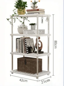 4 Layer Storage Rack, A Standalone Storage Rack For Bedroom, Kitchen, And Living Room Accessories, Suitable For Home Organization And Storage, As Well As Bathroom Storage. - View 8