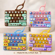 Mini Keyboard Clicker Fingertip Toy Keychain, 26-Key Multi-Button Stress Relief Toy, Portable Desktop Gadget And Bag Charm, Suitable For Office, Travel, Birthday And Christmas Gifts - Multicolor - View 18