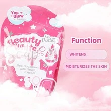 You Glow 5入/盒 美白手工保養皂 沐浴皂 保濕滋養 無強烈化學成分 多功能：清潔臉部與身體、提亮暗沉、淨化毛孔、水油平衡、易沖洗、香氣怡人、奶油般濃郁泡沫，約會沐浴必備，適合全年全身使用 - 粉紅色 - 查看 7