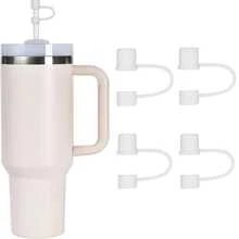 2 PCS Straw Cap Sets, Suitable For 20/30/40 Ounces Travel Cups, PVC Straw Cap Covers, Dust-Proof Beverage Accessories - Multicolor - View 4