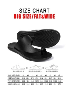 Men's Casual Beach Flip Flops, Fashionable Carved Line Design, Vacation Style, Dual-Use Comfortable Soft Sole Flat Thong Sandals - All Black - View 2