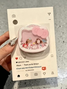 SANRIO 1pc HelloKitty Air Cushion Support Stand - Cute Cartoon Design, Adhesive Style, Lazy Movie Watching Essential, Full Model Compatible! Internal Cute Additions Shaking Lively, Adding Fun, Creative Small Gift, Halloween Top Choice - Multicolor - View 11
