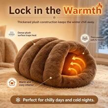 Slipper Shaped Cat & Dog Bed, Comfortable Indoor Sleeping Nest For Autumn/Winter - Multicolor - View 2