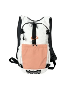 Casual Colorblock Drawstring Backpack With Breathable Mesh Back Design, Built-In Water Bottle Holder, Multiple Compartments For Storage, Suitable For Daily Commute And Outdoor Hiking - Multicolor - View 11