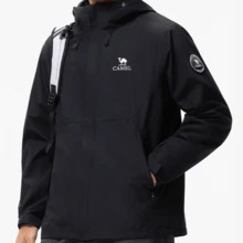 CAMEL CROWN 女款三合一防水夾克附抓絨內層，防風戶外外套，適用於徒步、露營、旅行與日常穿著 - 幻影黑 - 查看 5