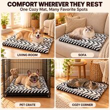 2026 New Dog Bed, Dog Mat, Pet Sleeping Pad, Winter Warm Dog Mat, All-Season Universal Cat Mat, Thickened Washable Cat Dog Bed Pad, Non-Slip, Suitable For Cats, Dogs And Other Small To Medium Pets - Black and White - View 9