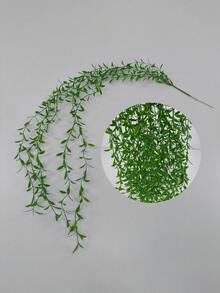 10pcs Artificial Hanging Vine Leaves, Simulated Willow Branch Garland, Faux Vines Suitable For Wall, Balcony, Garden, Wedding, Window Sill, Party Garland Decoration, Jungle Style Decor, Home Decoration, Autumn Thanksgiving - Green - View 7