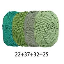 EDCUEBE7 1/4件/約200克混色手工鉤針毛線套組,柔軟舒適編織線,多用途適用於鉤織錢包、衣物、地毯及其他手工項目,適合DIY情人節禮物,製作錢包、手提包等縫製用品(隨機包裝) - 4股50G - 查看 27