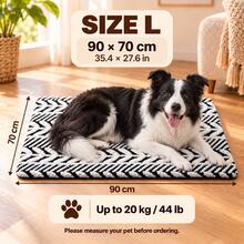 2026 New Dog Bed, Dog Mat, Pet Sleeping Pad, Winter Warm Dog Mat, All-Season Universal Cat Mat, Thickened Washable Cat Dog Bed Pad, Non-Slip, Suitable For Cats, Dogs And Other Small To Medium Pets - Black and White - View 10