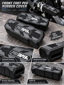Pelindung Pijakan Kaki Motor Universal, Penutup Pijakan Kaki Depan Karet Anti Selip, Bantalan Pegangan Pedal Kaki Lebar, Cocok Untuk Motor Off-Road, Motor, Sepeda Balap Ketahanan, Sepeda Off-Road, Sepeda Jalanan, Skuter, Penutup Pijakan Kaki Pengganti, Aksesori Berkendara Untuk Sebagian Besar Motor - A - View 8