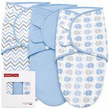 3 Packs Baby Swaddle Wrap, Swaddle Blanket For Newborn And Infant, Adjustable, Soft Cotton Baby Sleep Sack For Boy And Girl, Small(0-3 Month) - Cute Elephant-3pcs - View 8