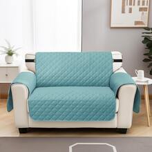Pet Dog Sofa Cover With Straps, (Black/Grey/Brown/Mint Blue) Reversible Furniture Protector, Stain-Resistant & Tear-Resistant Seat Cushion Cover, Machine Washable Pet Sofa Cover, 24-78 Inch Armchair/Sofa Cushion - Mint Blue - View 3