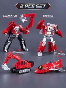 1 Set 6-In-1 Alloy Fire Engineering Transformation Team Toy, Suitable For Children 6 Years Old And Above, Includes Fire Truck, Excavator, Sprinkler Truck And Other Combinable Rescue Robots, Durable Realistic Collectible Gift Box For Boys - Cool Transforming Toy - View 27
