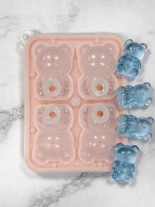 1pc 4-Cavity/1-Cavity Cute Teddy Bear Ice Mold, Flexible Silicone Ice Tray, Suitable For Freezer - Multiple Styles - View 4