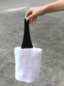 1pc Winter Car Ice Scraper Glove, Soft Lining Snow Removal Glove With Built-In Ice Scraper, Portable Windshield, Window And Roof De-Icing Tool, Easy To Use - A - View 4