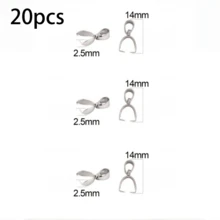 20pcs Silver Stainless Steel Embossed Pendant Connectors, For DIY Jewelry Making Bracelets Necklaces Earrings, Top Choice For Jewelry Lovers, Versatile For Daily Wear - Silver - View 10