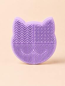 2-In-1 Silicone Makeup Brush Cleaning Pad With Brush Drying Rack, Portable Cat-Shaped Makeup Brush Cleaning Pad, Manual Makeup Brush Cleaning Machine - Multicolor - View 14
