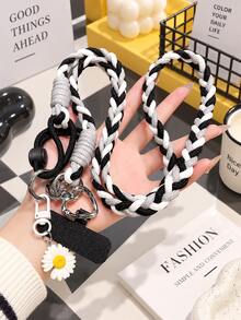 1 Set Long Adjustable Crossbody Phone Lanyard, Personalized Braided Strap, Ins Fresh Style, Durable Chain Shell, Suitable For Outdoor Travel, Hiking, Unisex, Short Phone Holder, Smartphone Wrist Strap, Smartphone Protective Case Lanyard, Keychain, Phone Accessory, Mobile Pendant, Phone Charm, Halloween - Multicolor - View 8