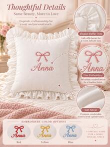 Customized Name Pillowcase, Embroidered Pillowcase, Without Pillow Insert, Couple Gift, Wedding Gift, Wedding Keepsake - Multicolor - View 5