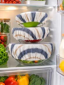 3pcs Reusable Elastic Bowl Covers/Bread Fermentation & Sourdough Starter Covers/Stretchable Cloth Covers/Suitable For Refrigerator Storage/Bread Fermentation Covers/Baking Tools - Multicolor - View 7