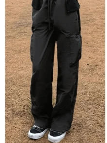 CAMEL CROWN Women's Casual Pants, High Waisted Straight Leg Pants, Stretchy Comfortable Trousers For Work, Travel, Walking And Everyday Wear - Phantom Black - View 3