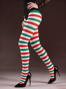 A Pair Featuring A Timeless Red, Green, And White Christmas Color Scheme-Perfect For Wearing During The Holiday Season. - White - View 4