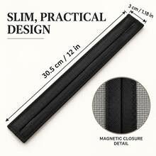 1pc/3pcs Black Magnetic Zipper Strips, DIY Sewing Kit For Skylight/Window Screens, Convenient For Opening And Closing Windows - Black - View 5