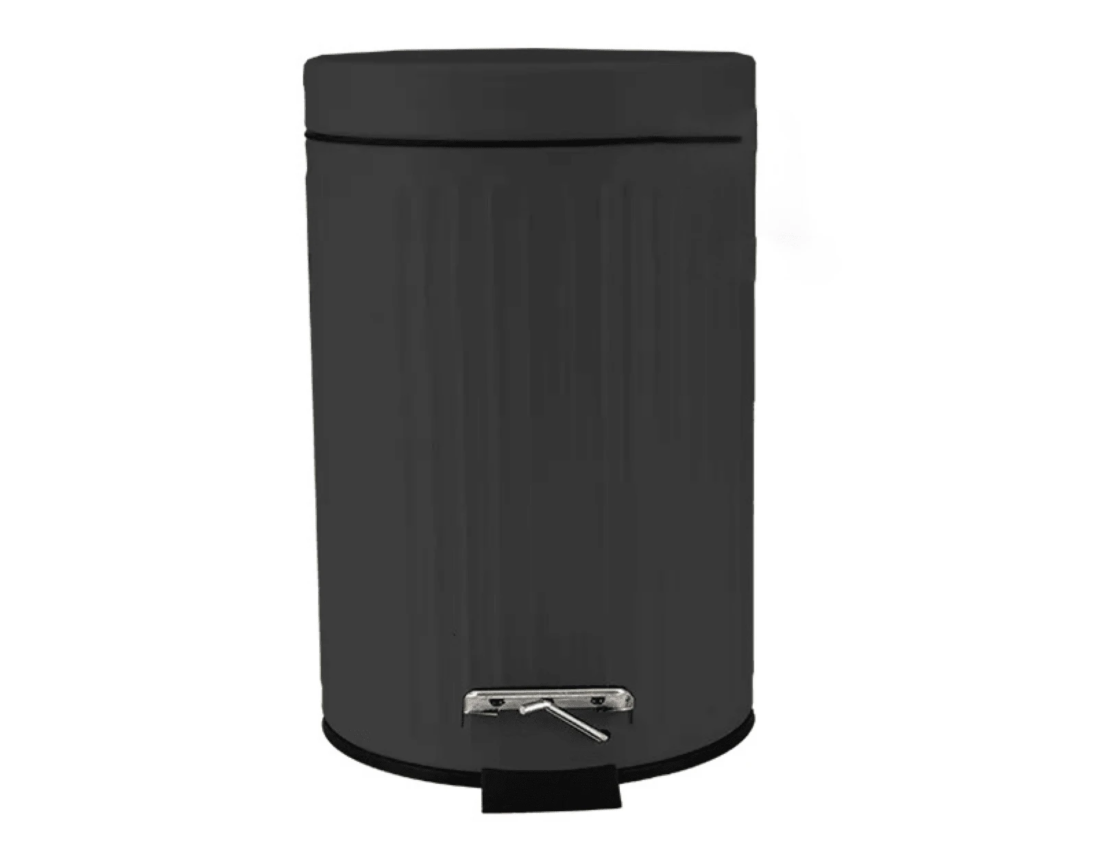 PEDAL BIN 3 LITRE LID RUBBISH WASTE DUST LITTER PAPER SMALL BLACK WHITE GREY KITCHEN REMOVABLE LID - Black - View 1